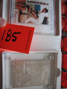 Don Mattingly Highland Mint Commemorative Limited: Don Mattingly Highland Mint Commemorative Limited Edition 4.25 Troy Oz. .999 fine silver Mint Card - #331 of 1000 with COA