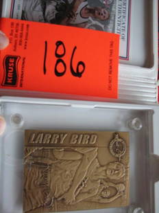 Larry Bird Highland Mint Commemorative Limited Edi: Larry Bird Highland Mint Commemorative Limited Edition Bronze Mint Card - #1895 of 5000 with COA