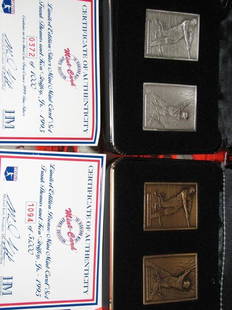 Ken Griffey, Jr. & Frank Thomas Silver and Bronze: Ken Griffey, Jr. & Frank Thomas Silver and Bronze Highland Mint Commemorative Mini-card Mint sets (2) - #372 of 1000 and #1094 of 5000