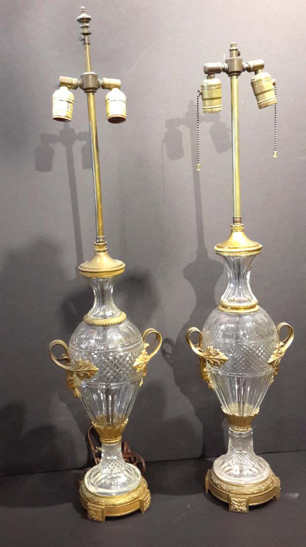 Two French Bronze and Crystal Lamps, circa 1900 (1 of 5)