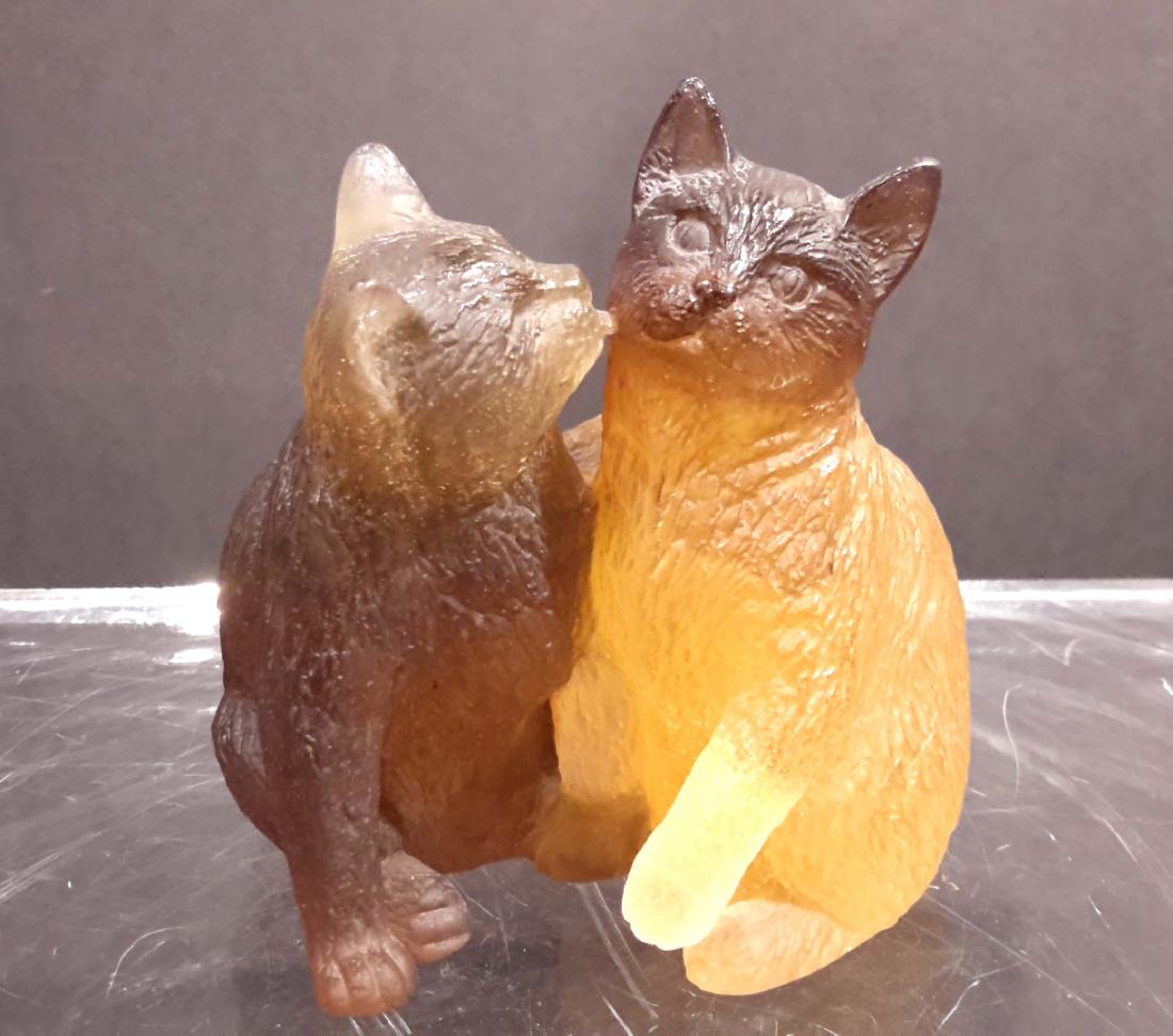 Daum Nancy Cameo Glass Kissing Cats (1 of 6)