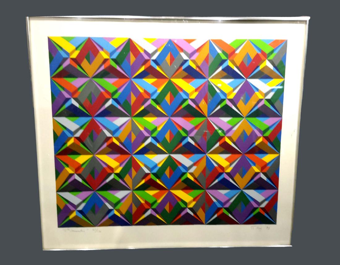Abstract Cubism Signed Litho (1 of 5)