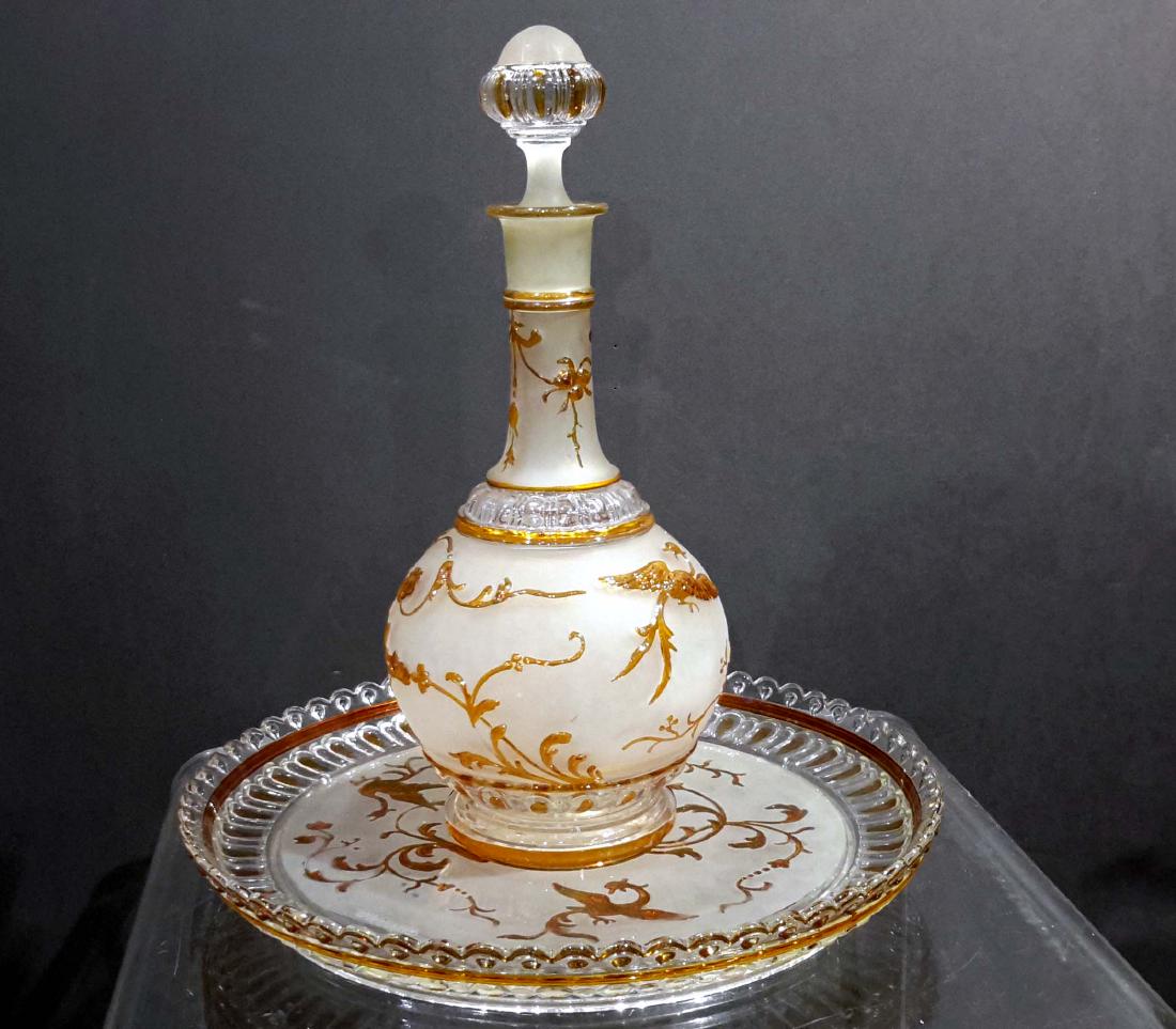 Baccarat Depose Crystal Bottle and tray (1 of 7)