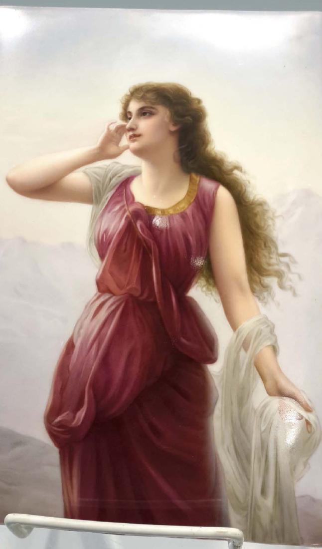 Berlin 'K.P.M.' Porcelain Rectangular Plaque, Echo (1 of 10)