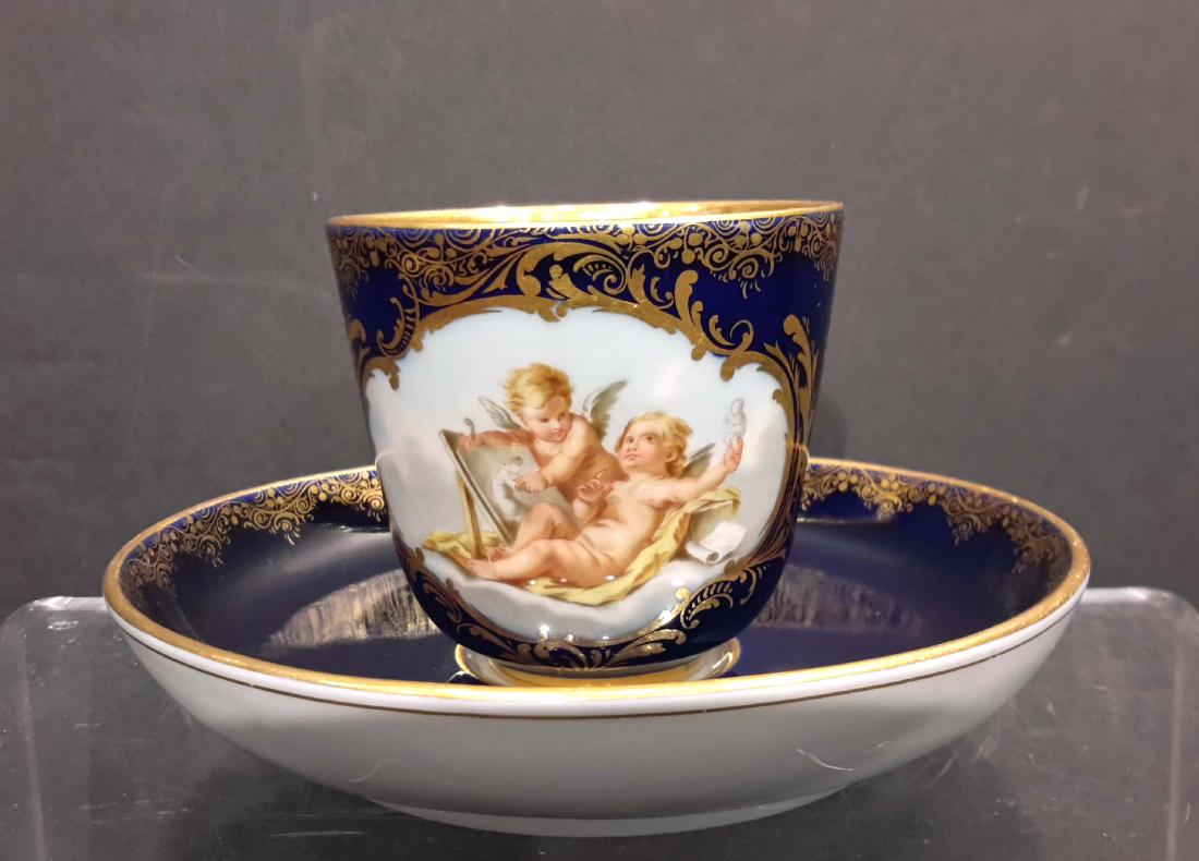 Magnificent Meissen Cup & Saucer 19C. (1 of 9)