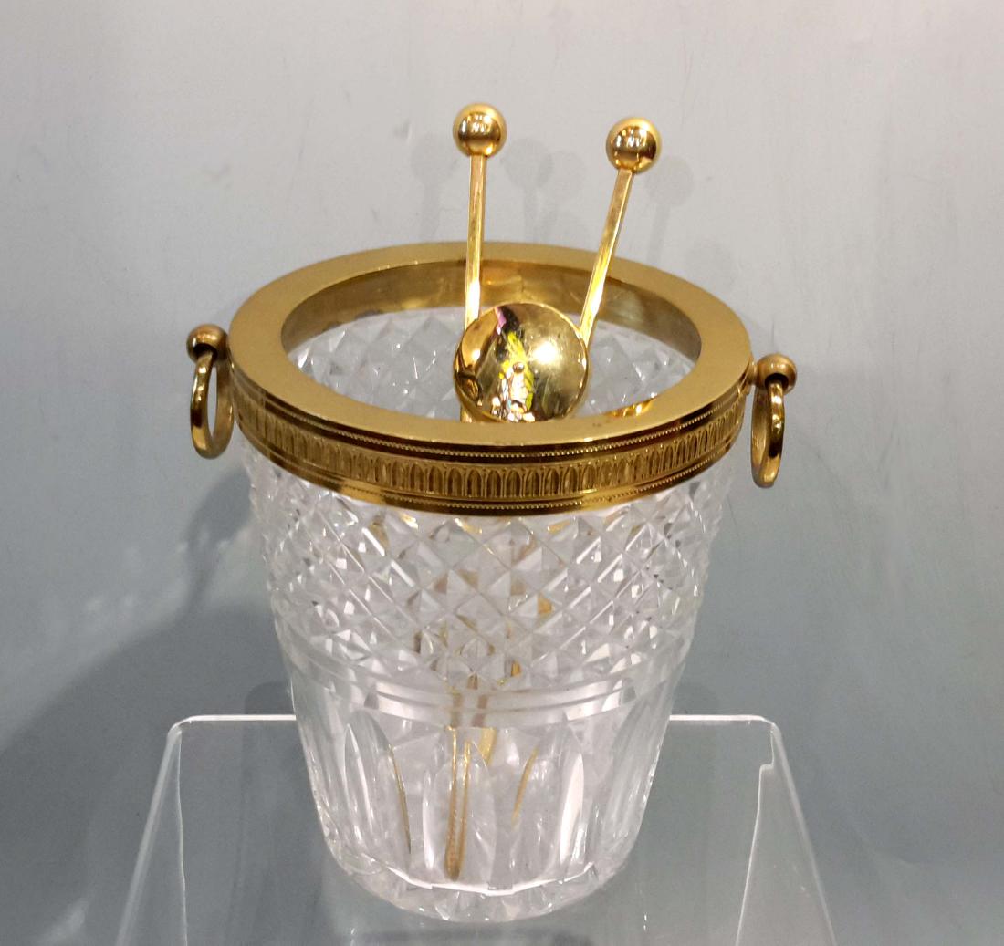 Baccarat Style Ormolu Mounted Crystal Ice Bucket Circa (1 of 4)