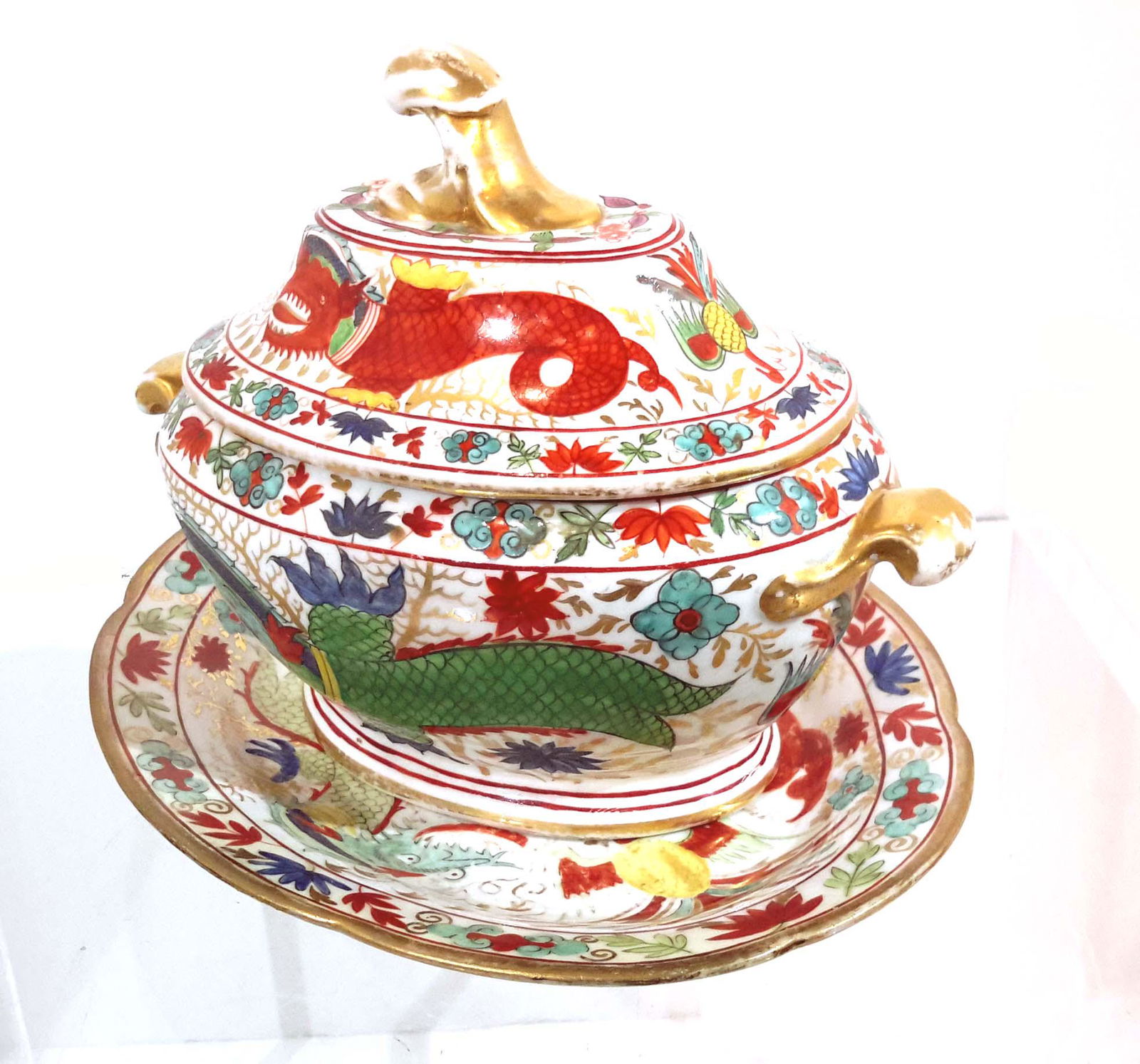 Chinoiserie Porcelain Covered Sauce Tureen (1 of 10)