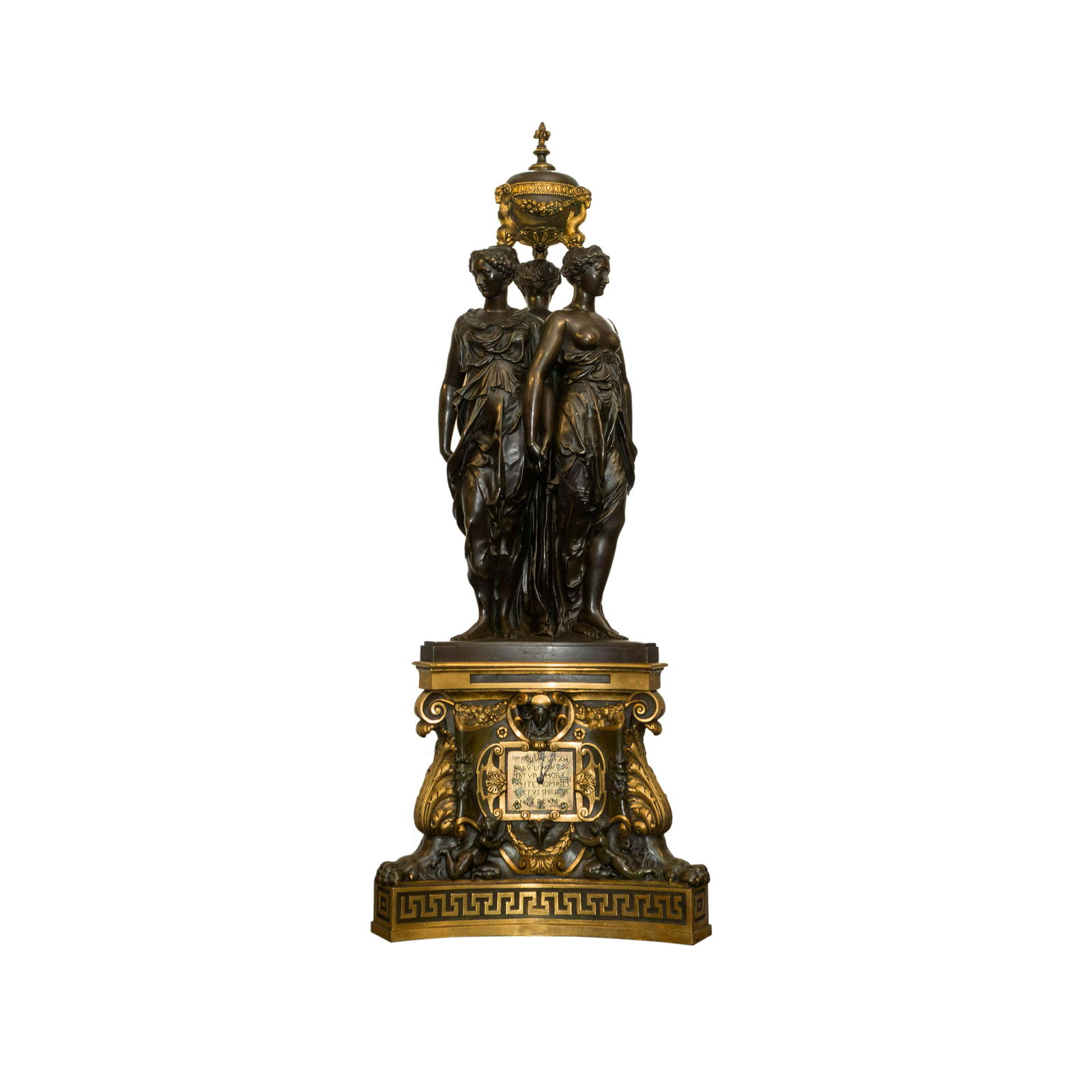 Three Graces Bronze Clock 19C. (1 of 6)