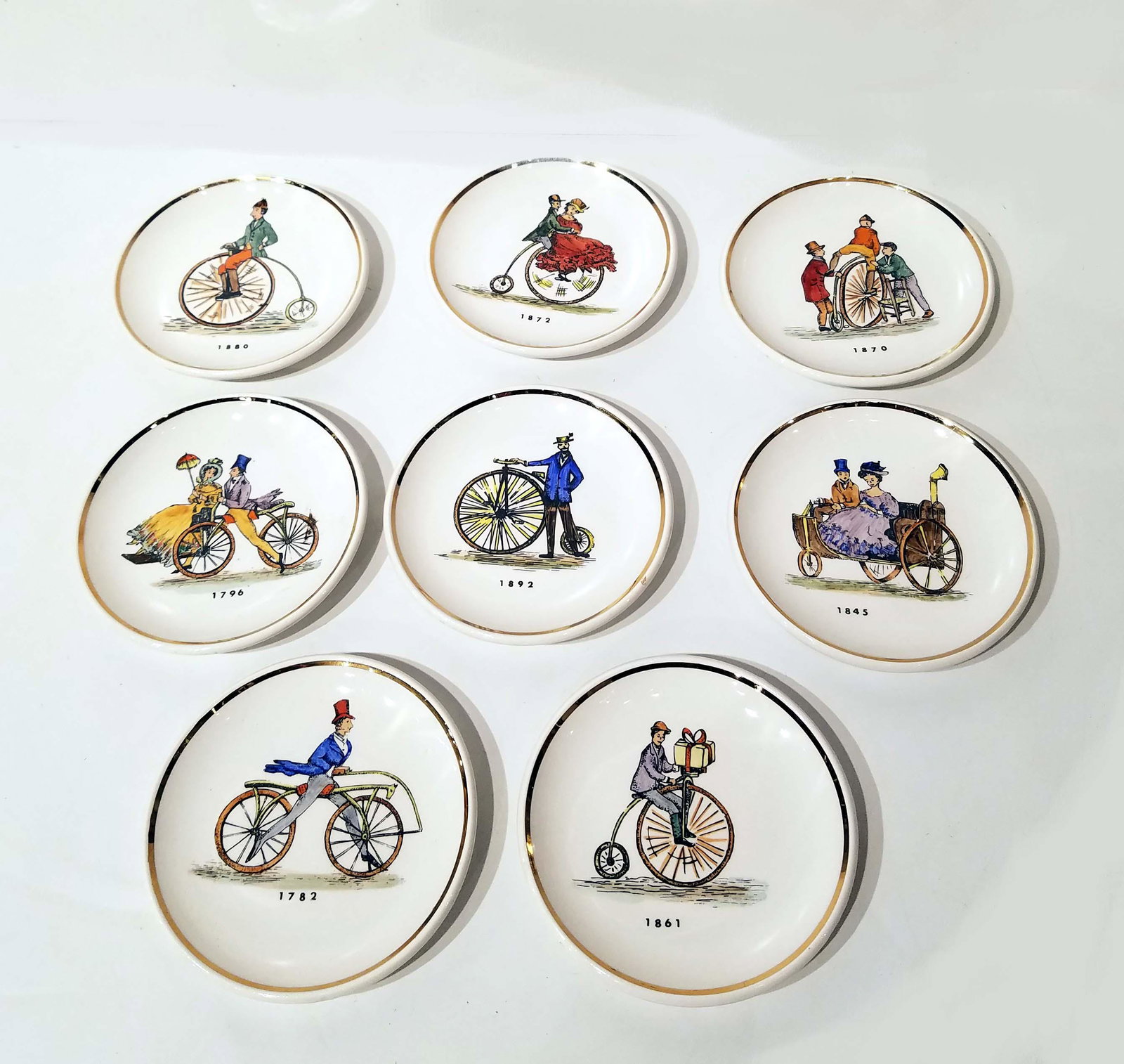 Set of 8 Bucciarelli Coasters Fornasetti Era of Antique (1 of 10)