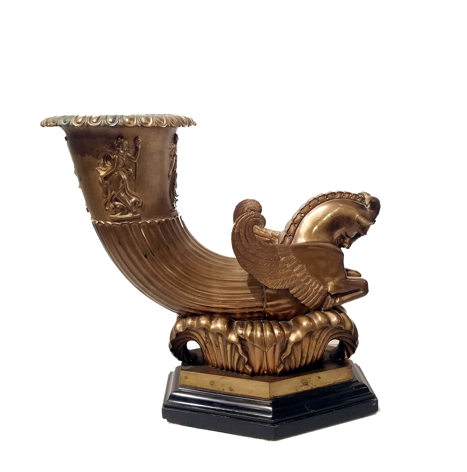 Italian Bronze Rhyton Vase by Benedetto Boschetti, Rome, circa 1840 (1 of 13)