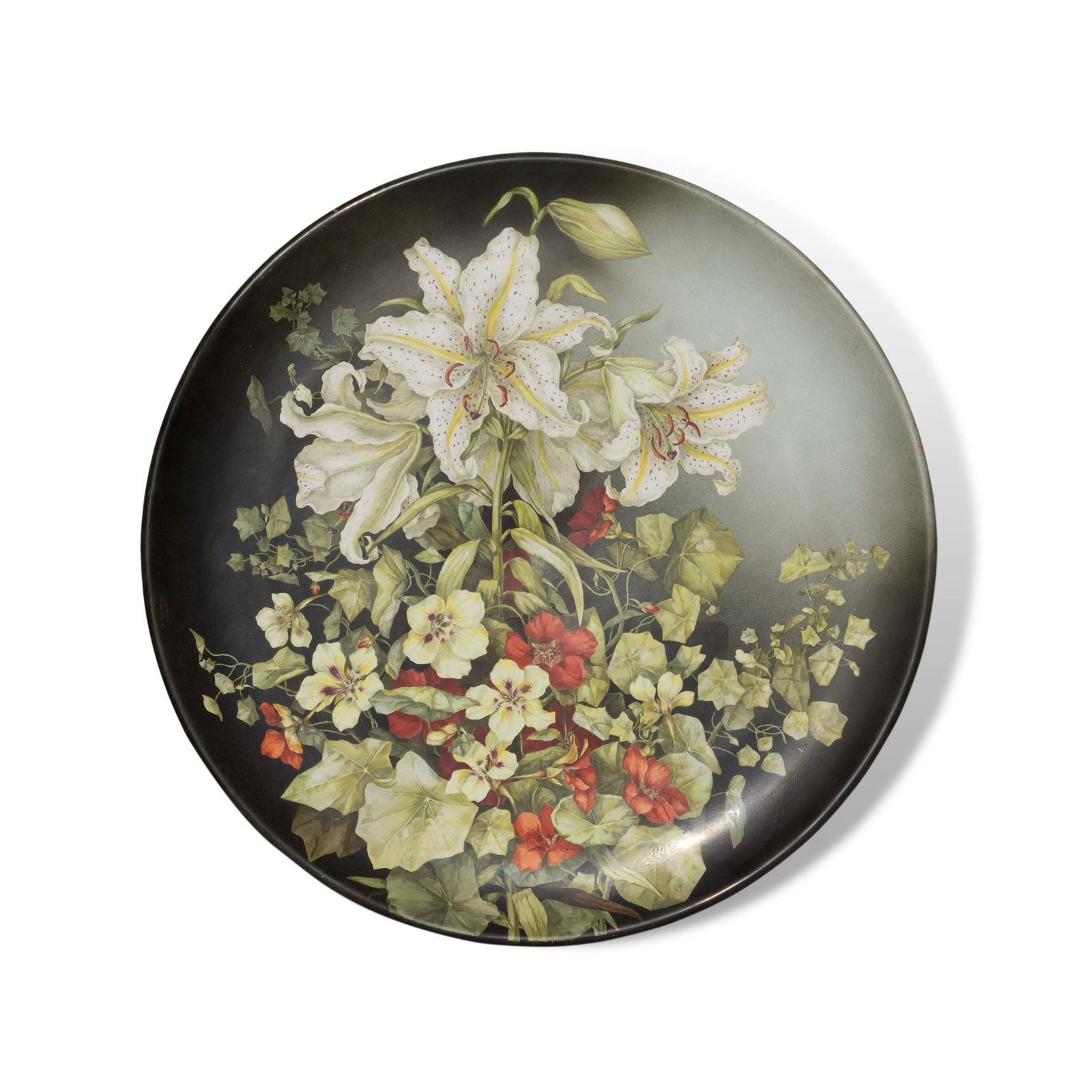 Magnificent English  Floral Porcelain Charger (1 of 3)