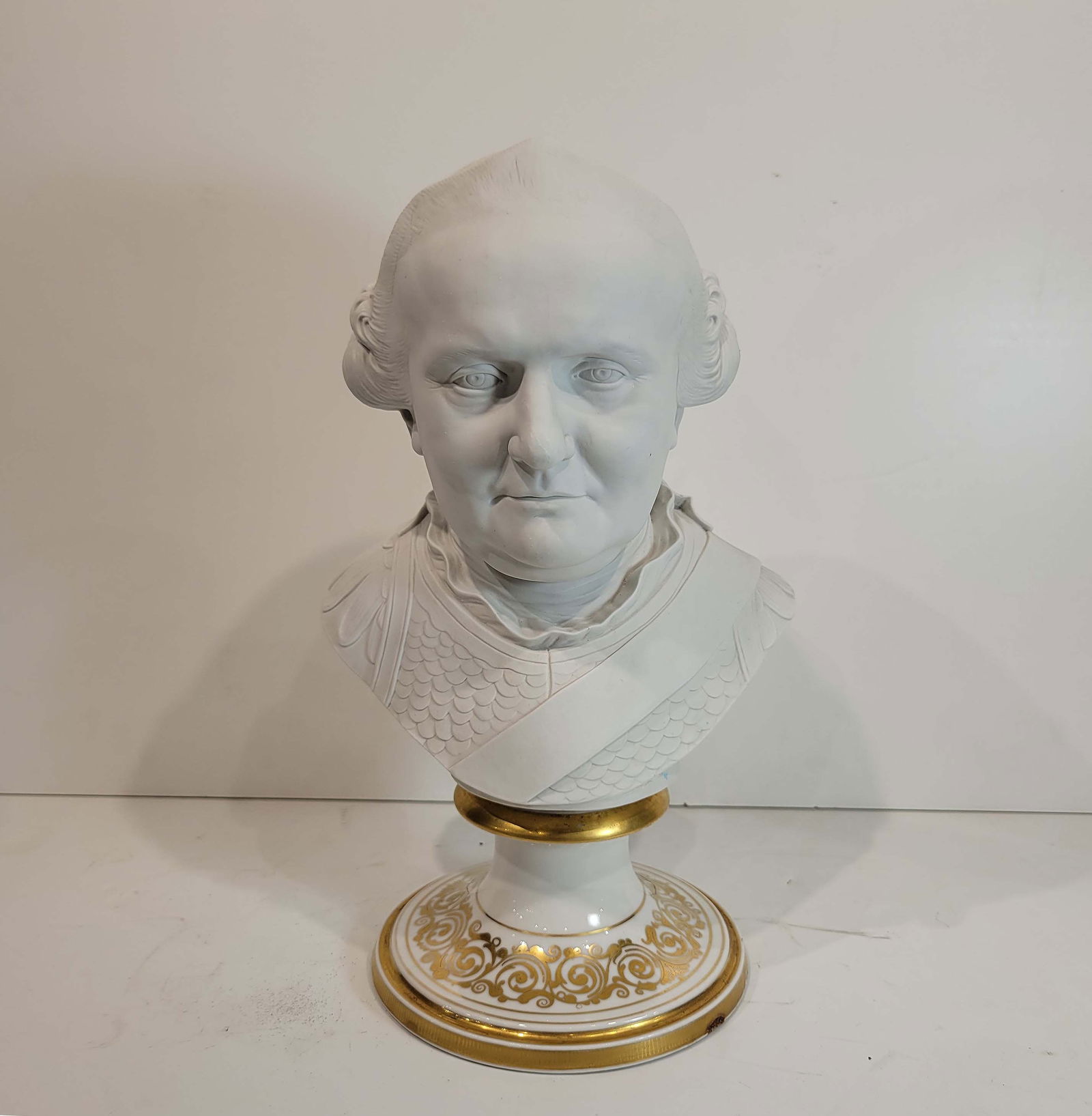 Important Fürstenberg Biscuit Portrait Bust of Carl Wilhelm Ferdinand (1 of 15)