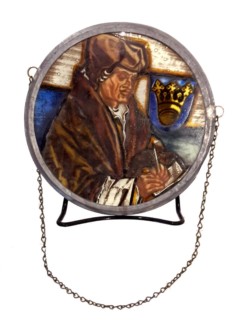 Stained Glass Hanging Panel European, 17th-18th Century (1 of 4)