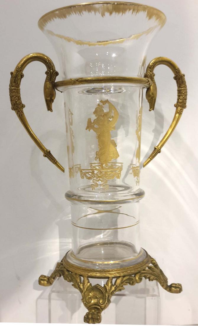 Signed Sevres, Empire Style Ormolu Mounted Crystal Vase (1 of 5)