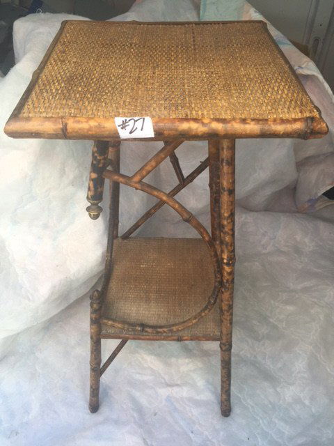 Burnt Bamboo End Table (1 of 2)