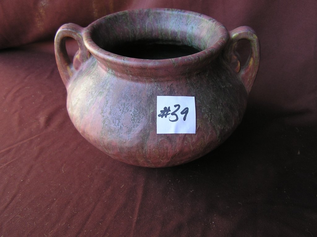 Roseville Carnelian II: Roseville Carnelian II C1915-1920, Rose Drip 5 1/2" jar "MINT" SB - $60