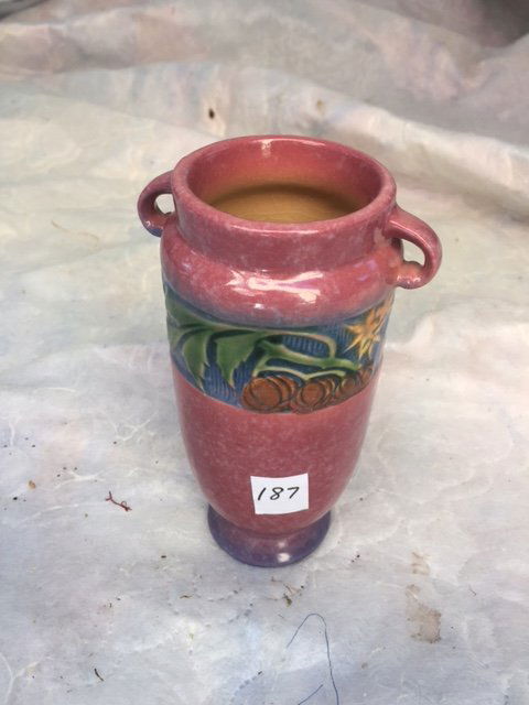 Roseville Baneda Pink Vase 7-1/ 4"  MINT (1 of 2)