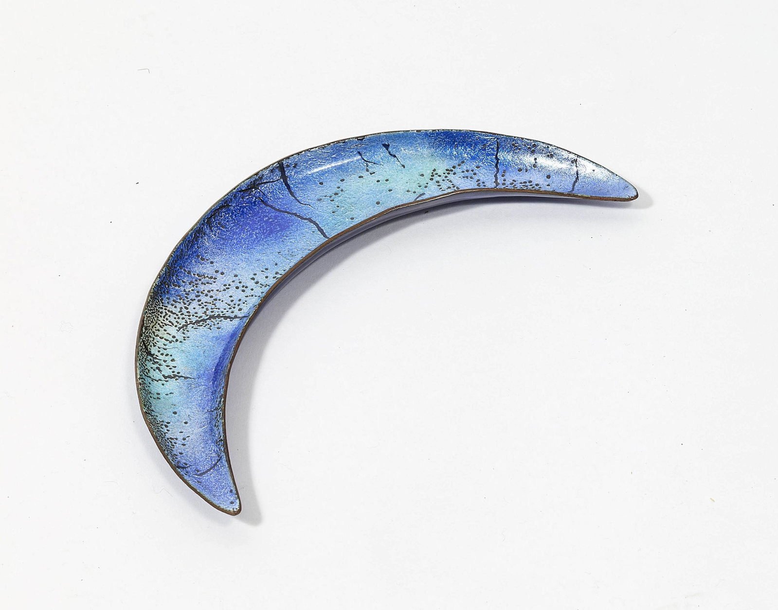 Gio PONTI & Paolo DE POLI: Gio PONTI & Paolo DE POLI (1891-1979 & 1905-1996) « Lune » – circa 1950 Émail sur cuivre Signature de l’atelier «de Poli» 1 × 23 × 5 cm Provenance