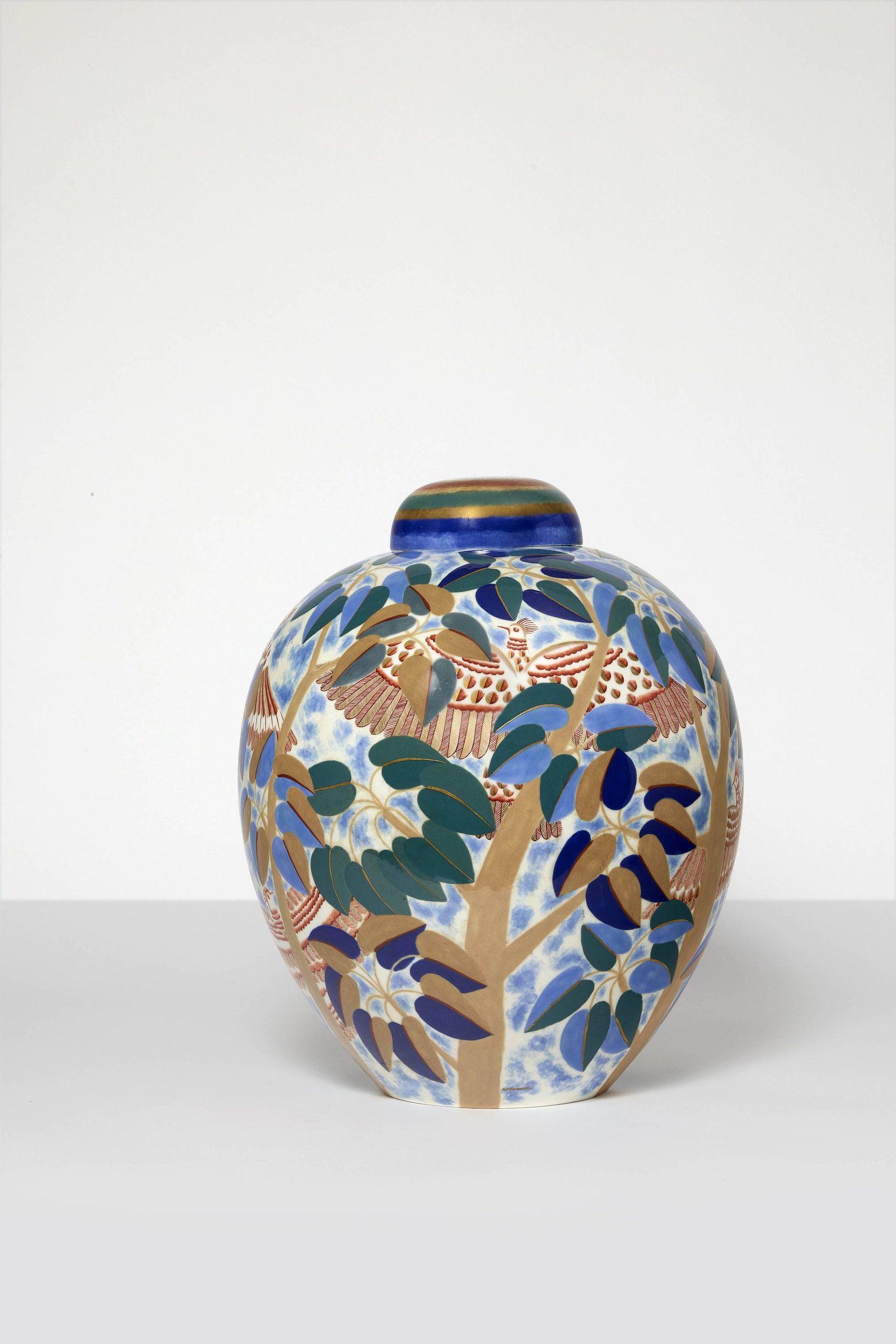 Anne-Marie FONTAINE ( Décor) & Henri RAPIN ( Forme) pour la Manufacture nationale de Sè: Anne-Marie FONTAINE ( Décor) & Henri RAPIN ( Forme) pour la Manufacture nationale de Sèvres (1900-1938 & 1873-1939 ) Vase « Rapin n° 21 » – forme créée en