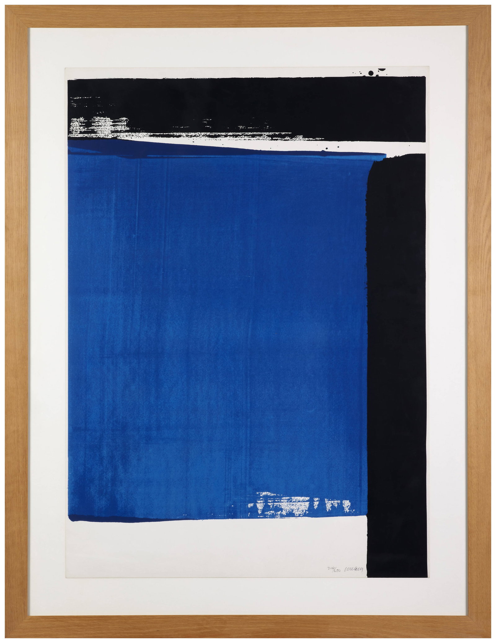 Pierre SOULAGES: Pierre SOULAGES Sérigraphie n°16 - 1981 Sérigraphie en couleurs Signée et numérotée "204/250" 105 x 74,6 cm - encadrée �� BNF 108 Screenprint in
