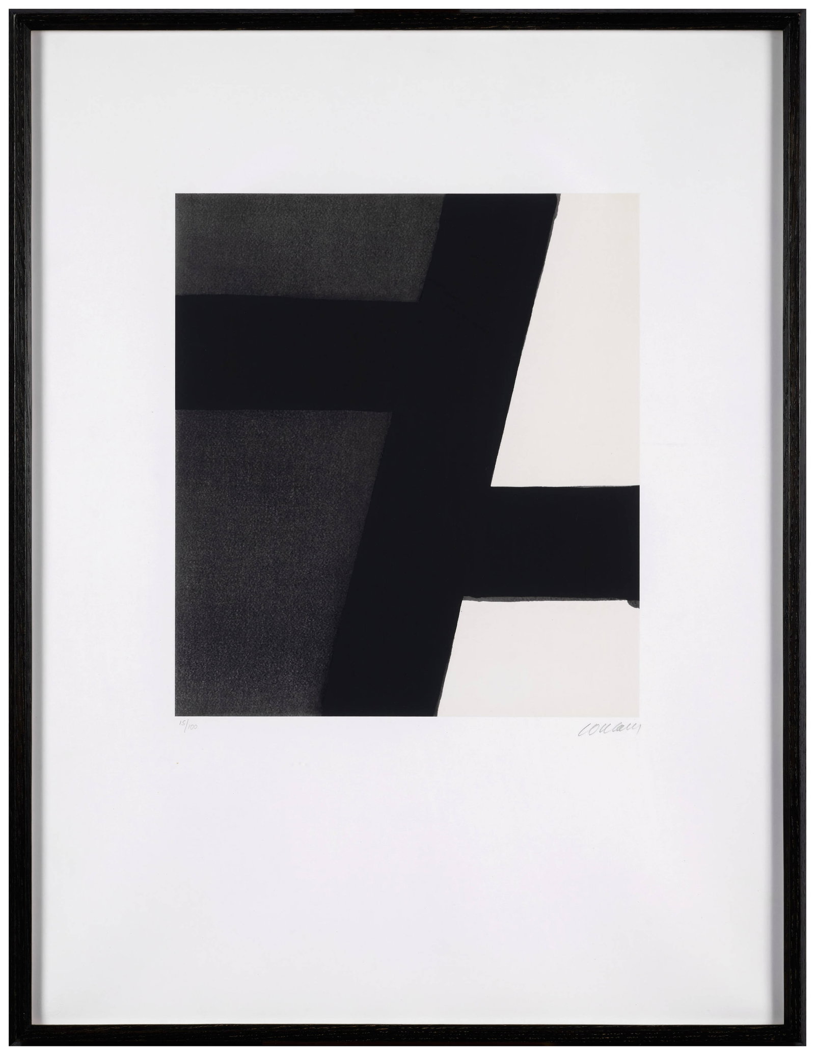 Pierre SOULAGES: Pierre SOULAGES Sérigraphie n°21 - 1994 Sérigraphie en couleurs Signée et numérotée "85/100" 74 x 56,5 cm - encadrée �� BNF 113 Screenprint in c