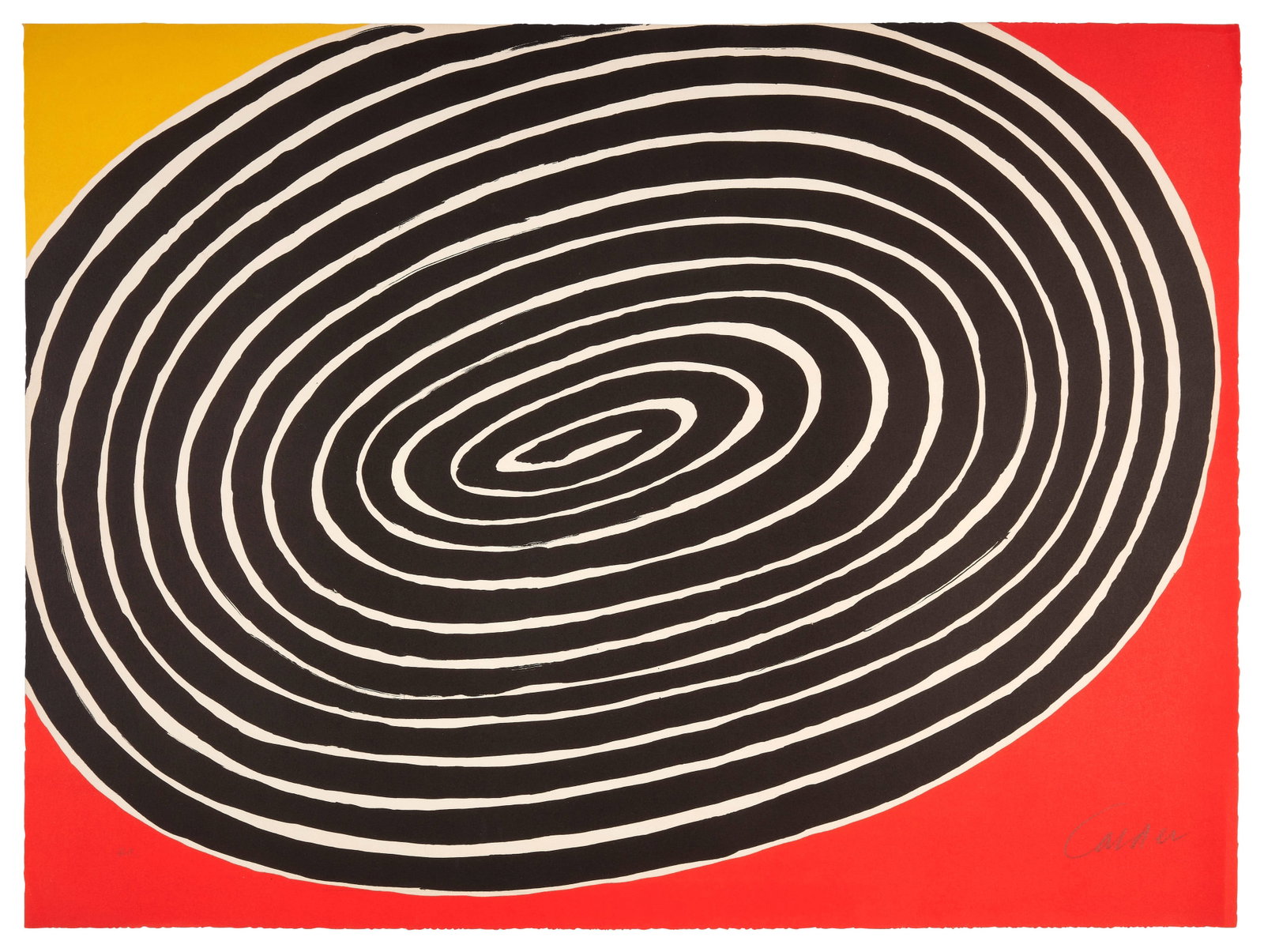 Alexander CALDER: Alexander CALDER Petite spirale - 1976 Lithographie en couleurs Signée et justifiée "HC" Édition à 90 exemplaires 58 cm x 77,9 cm Éditions Maeght, Paris Lithog