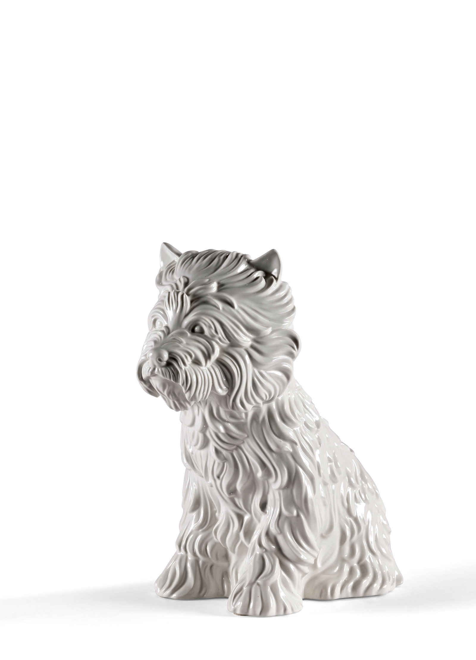 Jeff KOONS: Jeff KOONS Puppy - 1998 Céramique émaillée blanche Signature, date et numérotation gravées "989/3000" 44 x 28 x 33,2 cm Édition Art of This Century, New-York Glazed whi
