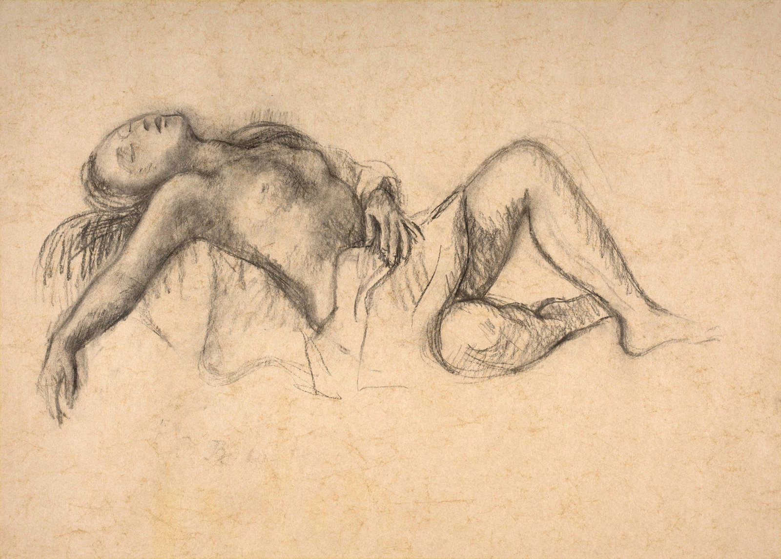 Klossowski de Rola, dit BALTHUS: Klossowski de Rola, dit BALTHUS Nu endormi - 1967 Fusain sur papier peau d'éléphant Signé de l'initiale en bas au centre "B" 50 x 69.6 cm Provenance : Pierre Matisse Gallery, New York