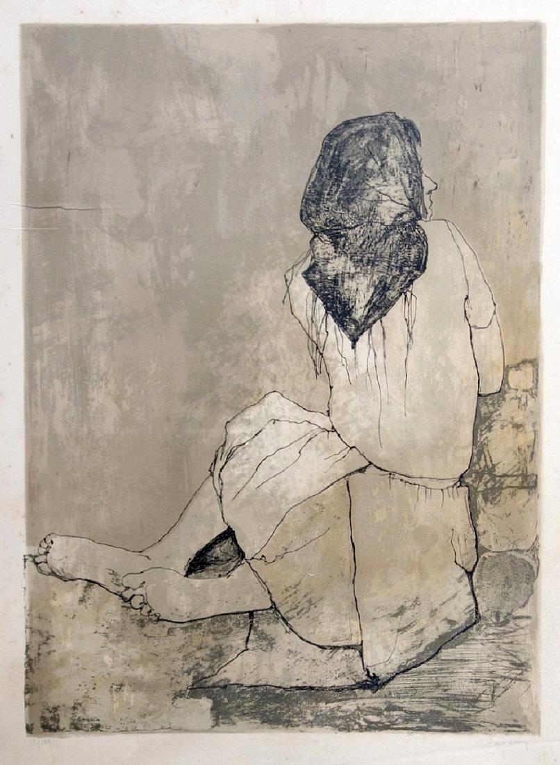 Franz Maria Jansen (German, 1885-1958): A girl from the back, Lithograph, 75 x 56 cm, Signed and numbered "99/120"