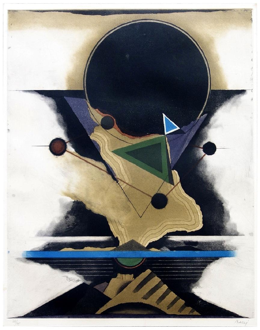 Tuvia Beeri (Israeli, born Czechoslovakia 1929): Landscape, Aquatint, 52 x 41 cm, Signed and numbered "36/95"