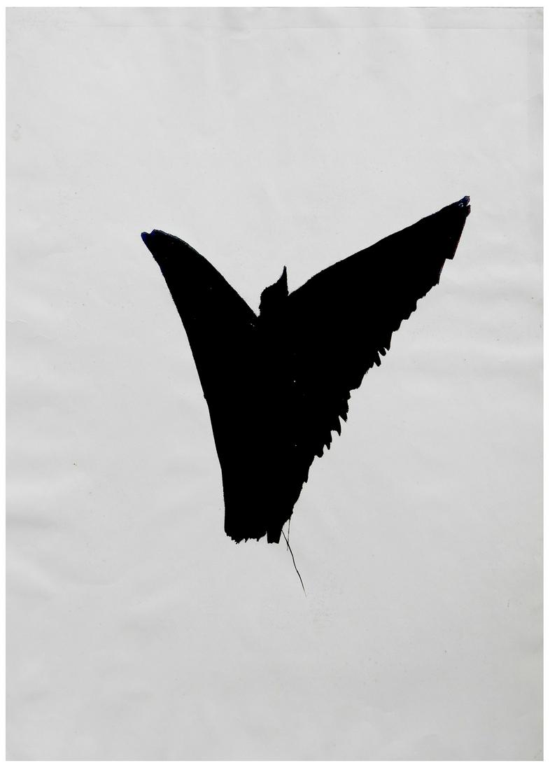 Michael Gross (Israeli, 1920-2004): Black bird, 1967, Lithograph, 70 x 50 cm, Signed and numbered "16/52"