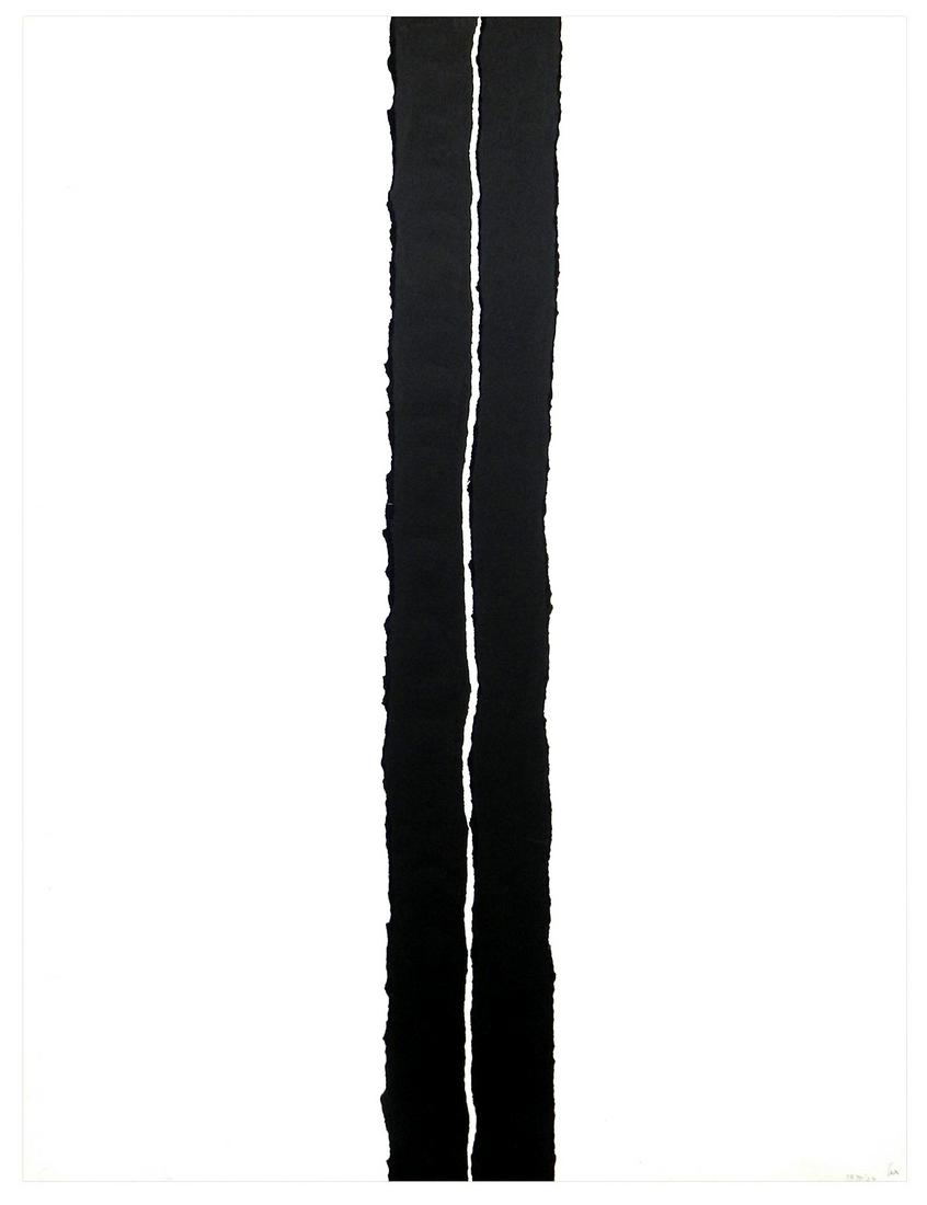 Hanna Eshel (American - Israeli - French, b. 1926): Composition, 1976, Collage on canvas, 65 x 50 cm, Signed and dated