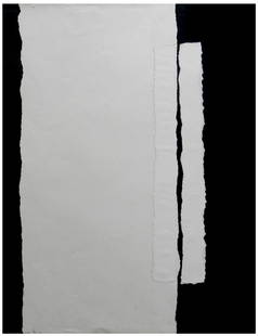 Hanna Eshel (American - Israeli - French, b. 1926): Composition, 1976, Collage on paper, 65 x 50 cm, Signed and dated