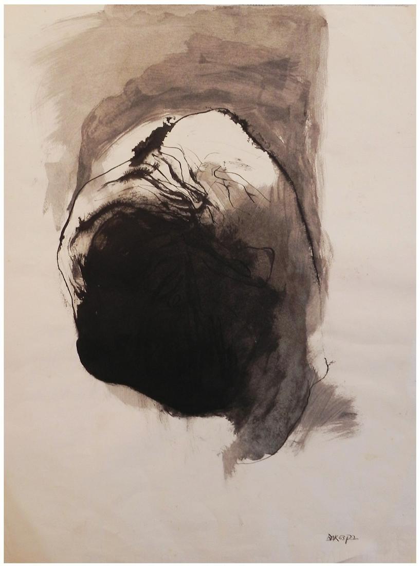 Samuel Bak (American - Israeli - Lithuanian, b. 1933): Untitled, 1963, Ink on paper, 46 x 34 cm, Signed and dated