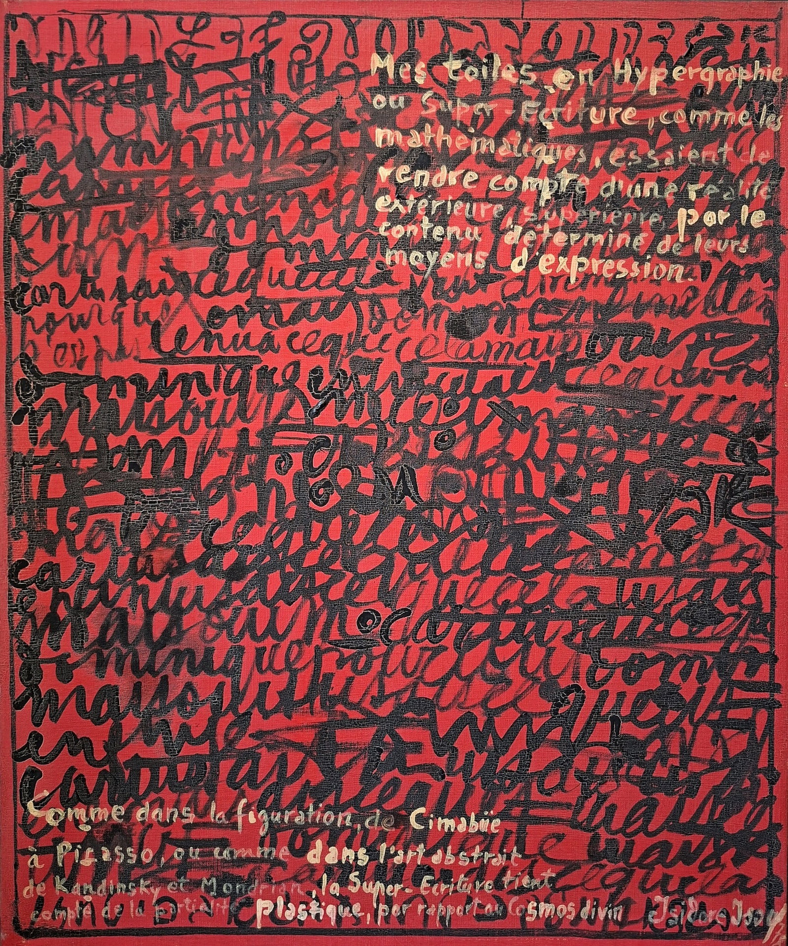 Isidore Isou (Romanian - French, 1925-2007) (1 of 4)