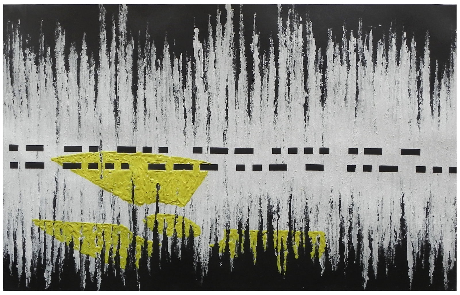 Benni Efrat (Israeli - American, b. 1936): "Tag of Despair II", 1987, Mixed media on paper, 70 x 100 cm, Signed on verso