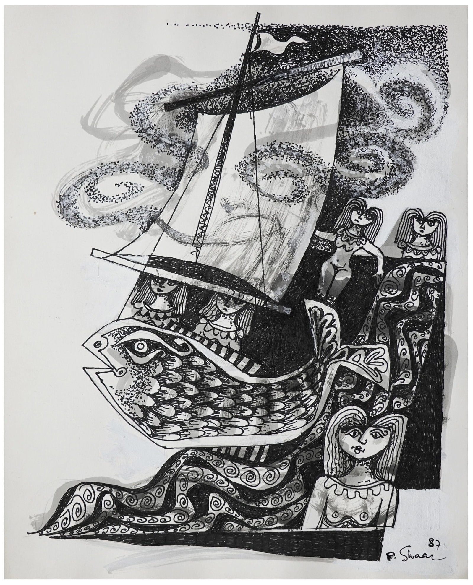 Pinchas Shaar (Israeli - Polish, 1923-1996) (1 of 2)
