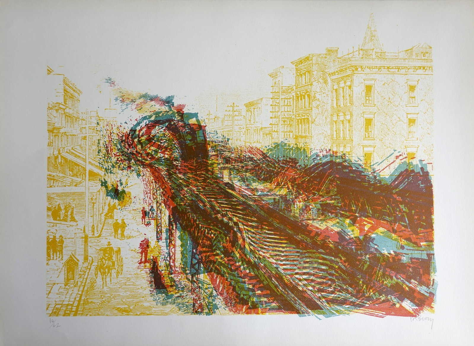 Pol Bury (Belgian, 1922-2005): Cinetization V (Paris)", 1966, Serigraph, 61 x 45 cm, Signed and numbered "16/62