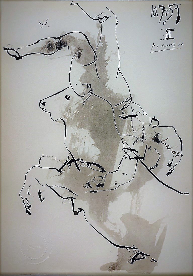 Pablo Picasso Lithography signed: Private Collection 15" x 11" Certificate & Provenance Pablo Picasso 1881 - 1973 was a Spanish painter, sculptor, printmaker, ceramicist, stage designer, poet and playwright who spent most of his adult