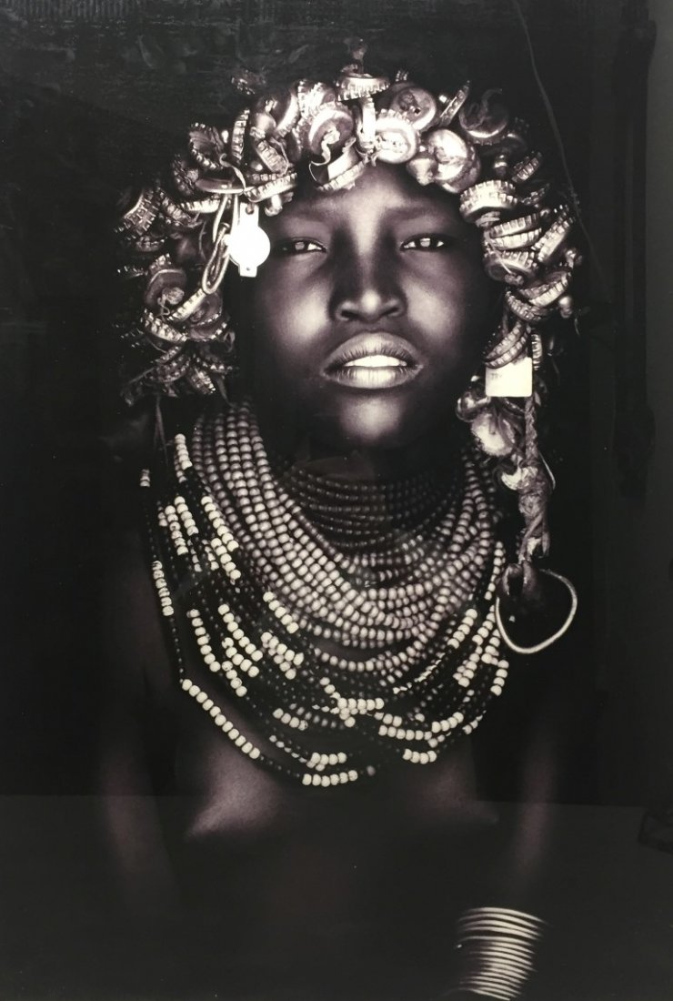 Acrylic Photo: African girl picture 27.50"x19.50 (Condition Good)
