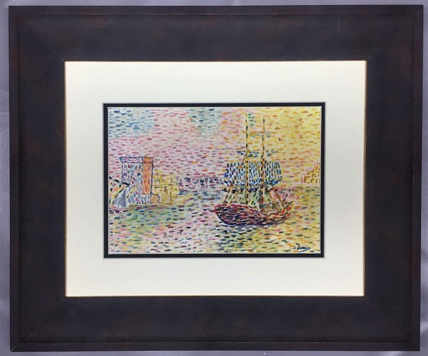 Andre Derain watercolor on heavy paper: Private Collection 8.50"x12" (Attrib.) with Attributed Certificatificate Andre Derain was born in 1880 in Chatou, Yvelines, ÃŽle-de-France, just outside Paris. In 1895 Derain began to study on his o