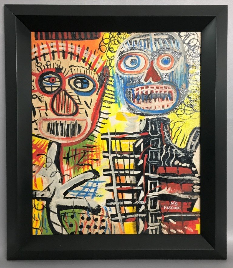 Jean-Michel Basquiat Oil on board (1 of 3)