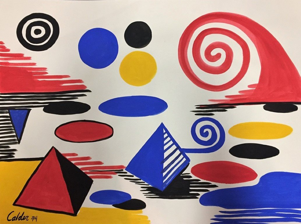Alexander Calder Mixed Media on Heavy Paper (1 of 1)