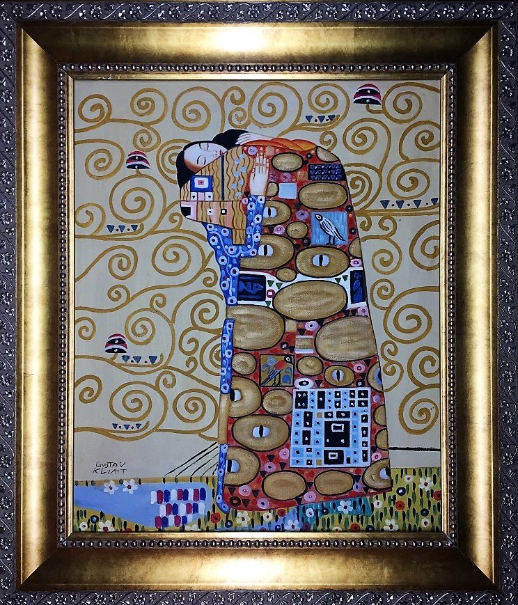 Gustav Klimt Oil on Canvas: Private Collection 23.50 "x 18" (Attrib.) With Attrib Certificate & Provenance July 14, 1862 February 6, 1918) was an Austrian symbolist painter and one of the most prominent members of the Vienna Sec