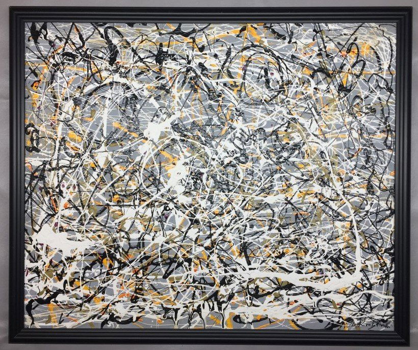 Jackson Pollock Oil on Canvas (1 of 4)