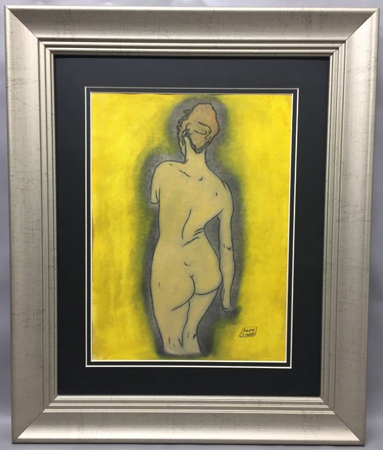 Egon Schiele  Mixed Media on Paper (1 of 1)