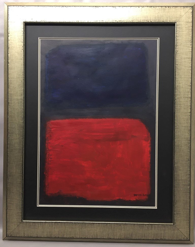 Mark Rothko Oil on Heavy Paper: Private Collection 19.50"x 13" (Attrib.) With Attrib Certificate & Provenance September 1903 February 1970, was an American painter of Russian Jewish descent. Although Rothko himself refused to adhere