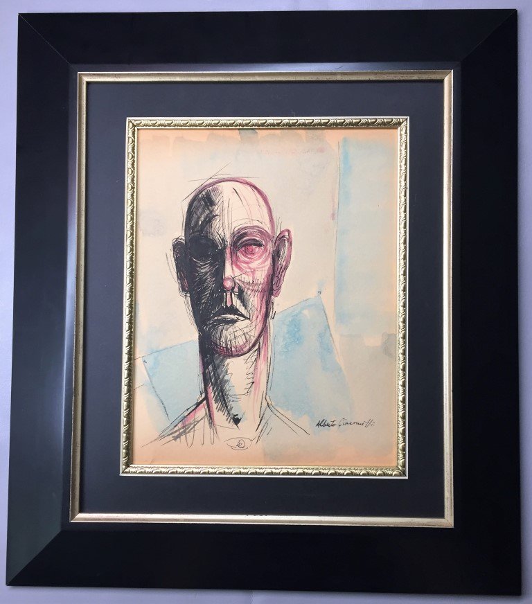 Alberto Giacometti  Mixed media on paper (1 of 1)