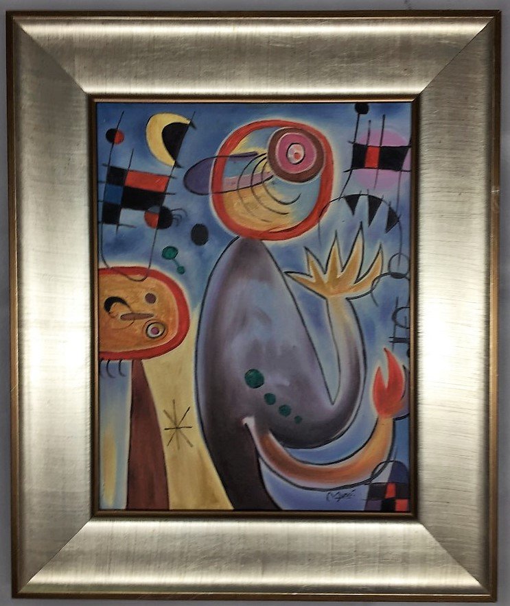 Joan Miro Oil on Canvas (1 of 3)
