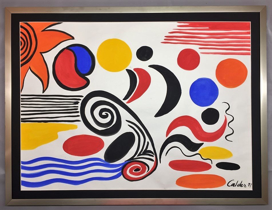 Alexander Calder Mixed Media on Heavy Paper (1 of 2)